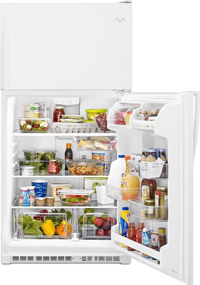 Whirlpool® 20.5 Cu. Ft. Monochromatic Stainless Steel Top Freezer Refrigerator 12