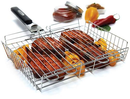 Broil King® Grill Basket-Black with Stainless Steel 1