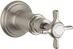 AXOR Montreux Brushed Nickel Volume Control Trim with Cross Handle