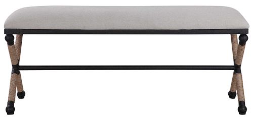 Uttermost® Firth Neutral Oatmeal Bench