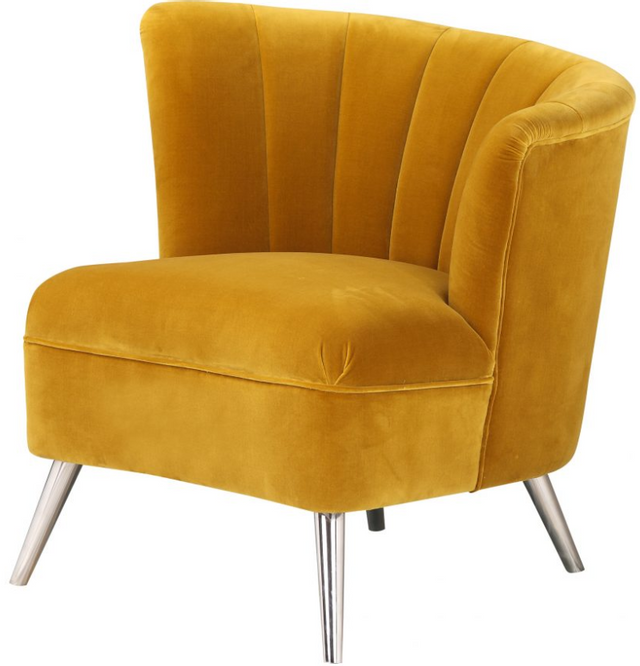 Moe's Home Collections Layan Yellow Right Accent Chair 1