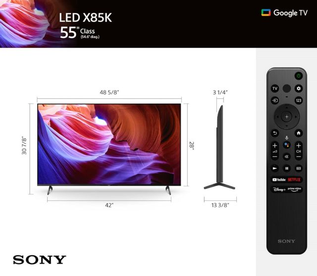 Sony® X85K 55" 4K Ultra HD LED Smart TV 8