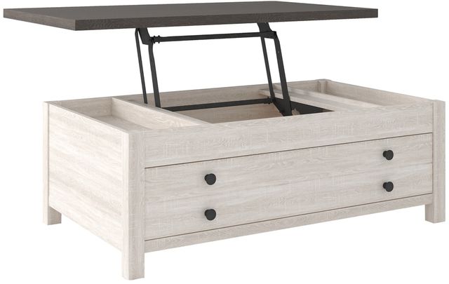 Signature Design by Ashley® Dorrinson Two-tone Rectangular Lift Top Coffee Table 11