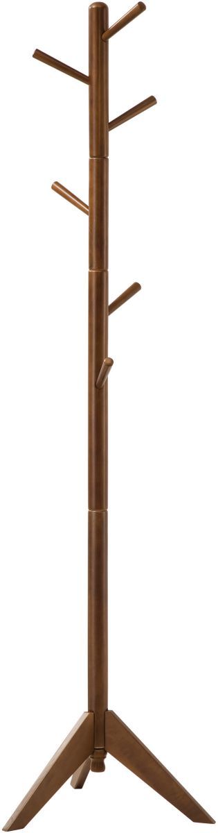Coaster® Devlin Walnut Coat Rack with 6 Hooks-0