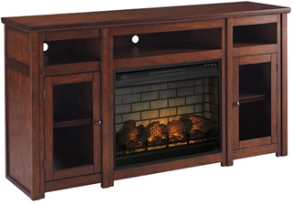 Signature Design by Ashley® Harpan 72" Reddish Brown TV Stand with Fireplace