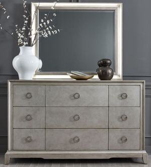 Liberty Luxe Living Light Gray Dresser and Mirror