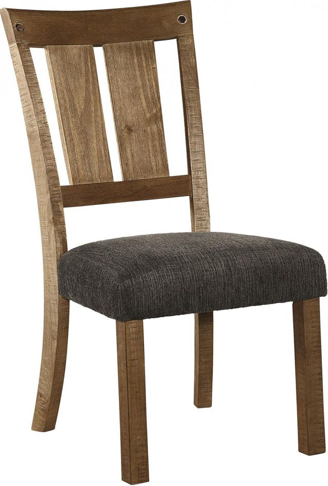 Signature Design by Ashley® Tamilo Dark Brown Dining Upholstered Side Chair 0