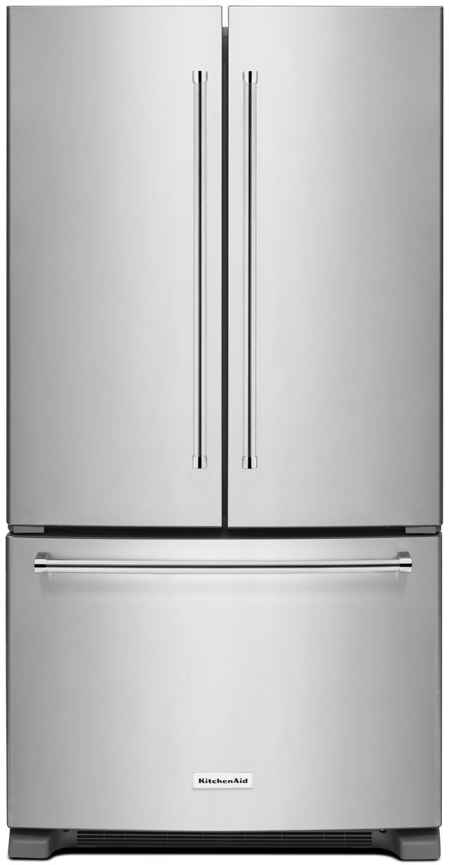 KitchenAid® 20 Cu. Ft. Stainless Steel Counter Depth French Door Refrigerator-KRFC300ESS
