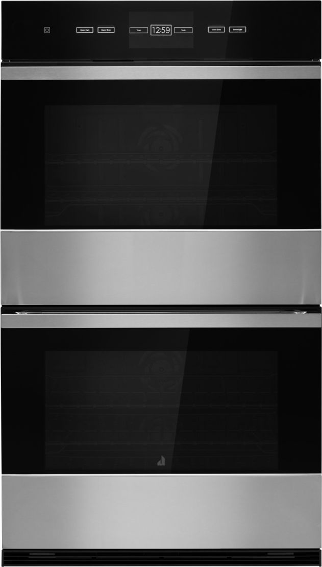 JennAir® NOIR™ 30" Floating Glass Black Built-In Double Electric Wall Oven-0