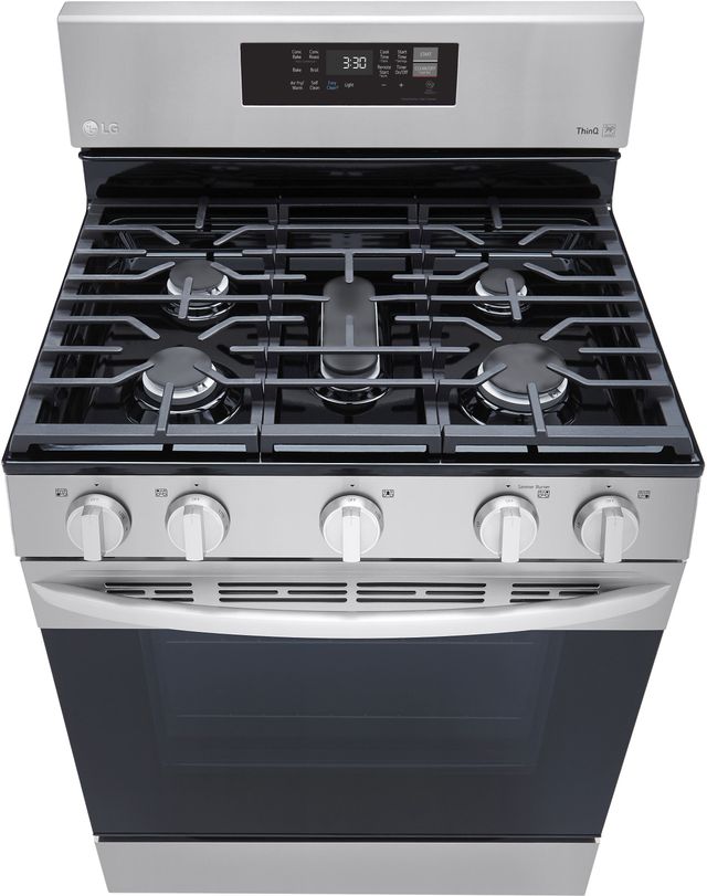 LG 30" PrintProof™ Stainless Steel Free Standing Gas Convection Smart Range with Air Fry 5