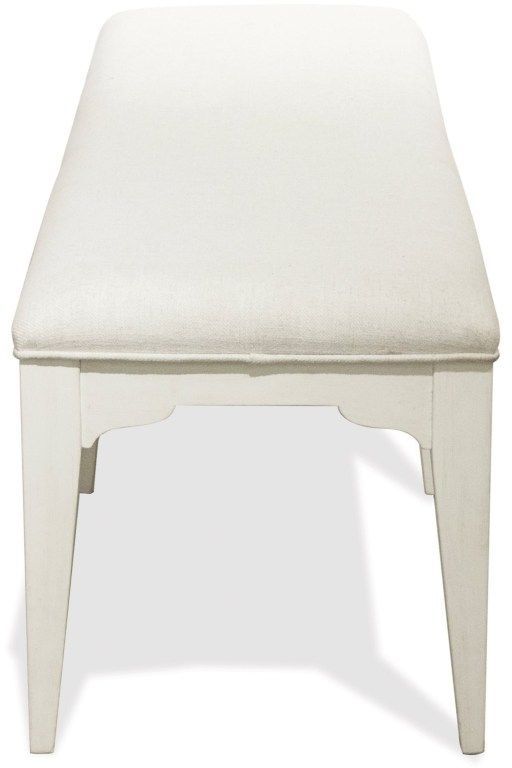 Riverside Furniture Myra White Upholstered Dining Bench-2