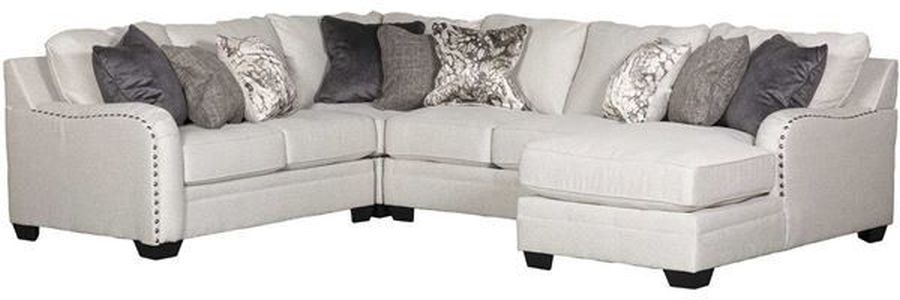 Benchcraft® Dellara 4-Piece Chalk Sectional with Chaise