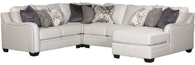 Benchcraft® Dellara 4-Piece Chalk Sectional with Chaise 0