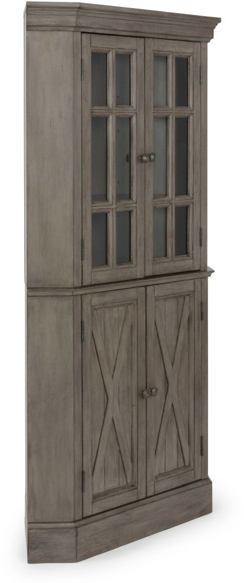 homestyles® Walker Gray Corner Cabinet 1