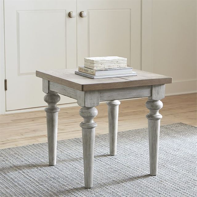 Liberty Furniture Heartland Antique White Rustic End Table-3