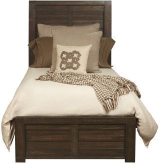 Samuel Lawrence Furniture Ruff Hewn Wood Twin Youth Bed-0