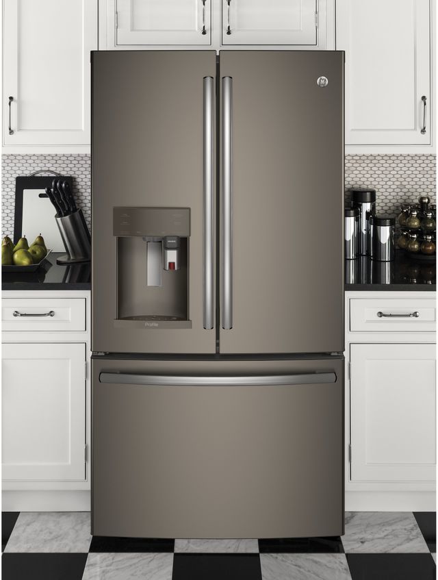 GE Profile™ 22.23 Cu. Ft. Slate Counter Depth French Door Refrigerator 8