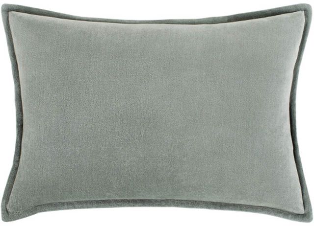 Surya Cotton Velvet Sea Foam 22"x22" Pillow Shell with Down Insert-1