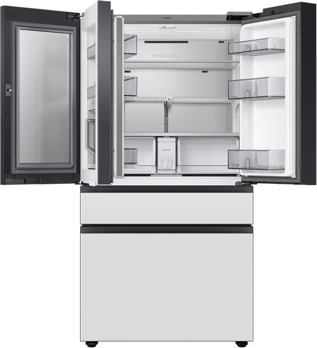 Samsung Bespoke 22.5 Cu. Ft. Clean White/Customizable Panel Counter Depth French Door Refrigerator 23