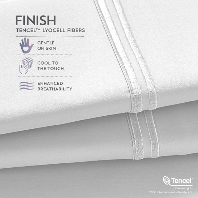 PureCare® Elements™ Premium Tencel™ Light Blue Split King Sheet Set 4