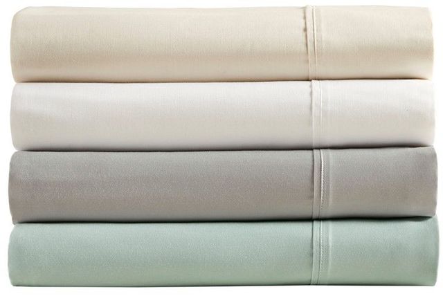 Olliix by Beautyrest Seafoam King 400 Thread Count Wrinkle Resistant Cotton Sateen Sheet Set-0