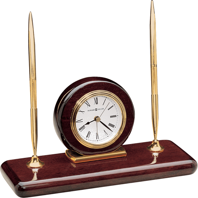 Howard Miller® Rosewood High-Gloss Rosewood Desk Set Clock