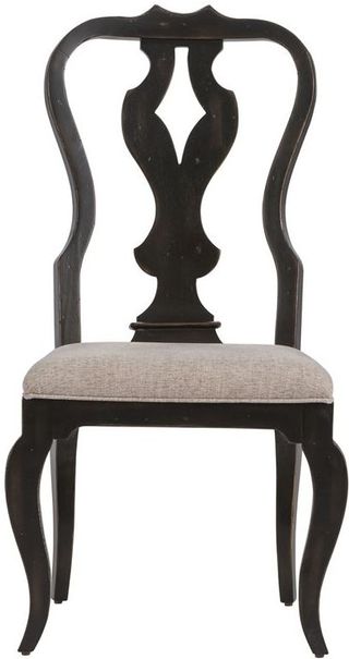 Liberty Furniture Chesapeake Antique Black Splat Back Side Chair (RTA) - Set of 2