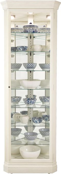 Howard Miller® Delia II Aged Linen Curio Cabinet