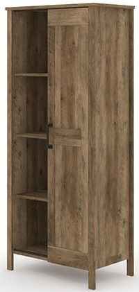 Colton 4 - Shelf Storage Cabinet Sand & Stable Finish: Rural Pine