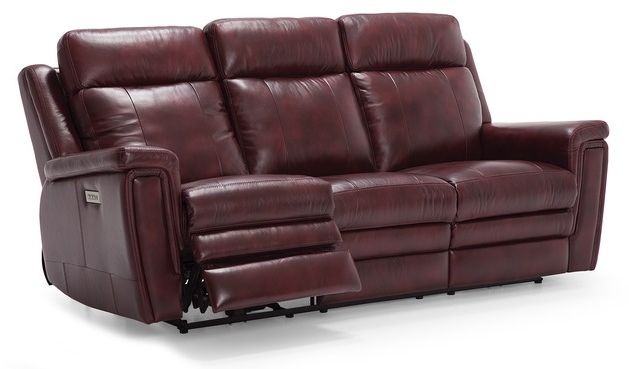 Palliser® Furniture Asher Red Power Sofa Recliner with Power Headrest and Lumbar 2