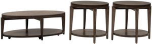 Liberty Penton 3-Piece Espresso Stone Living Room Table Set