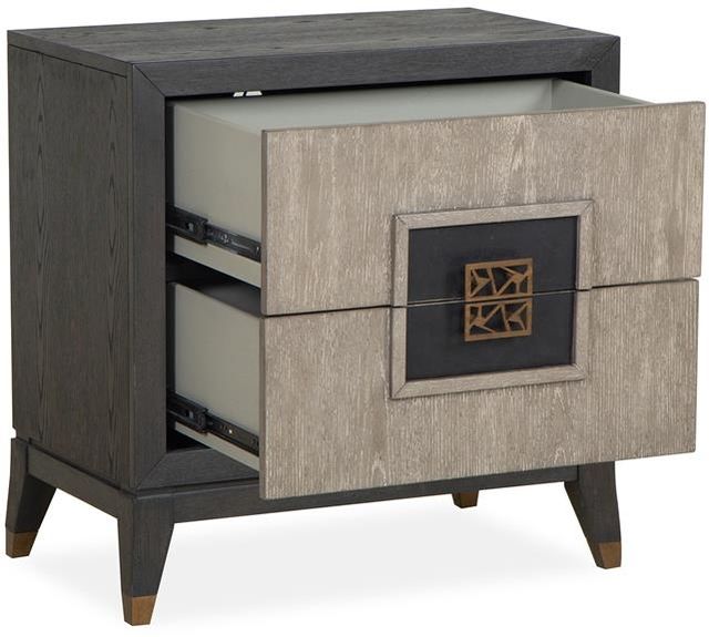 Magnussen Home® Ryker Coventry Gray/Nocturn Black Nightstand ...