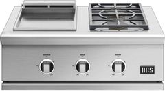 DCS Series 9 30" Stainless Steel Natural Gas Griddle and Side Burner