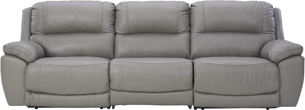 Signature Design by Ashley® Dunleith 3-Piece Gray Power Reclining Sectional