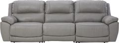 Signature Design by Ashley® Dunleith 3-Piece Gray Power Reclining Sectional Sofa