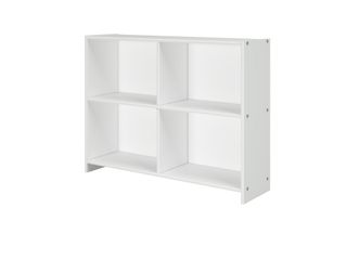 Donco Trading Company White Circles Low Loft Bookcase