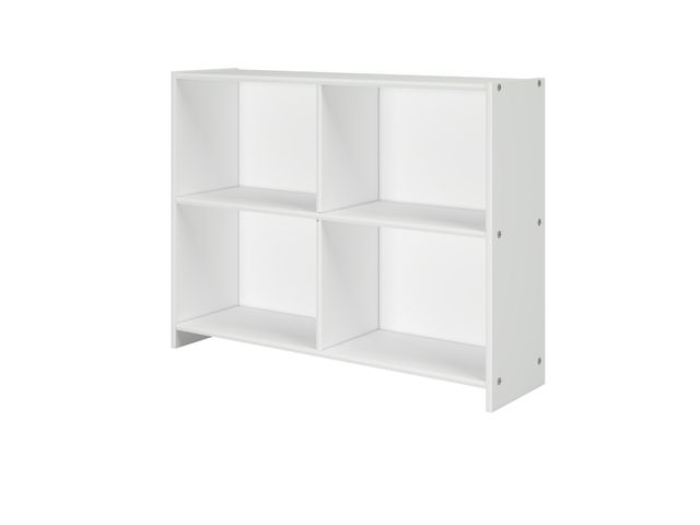 Donco Trading Company White Circles Low Loft Bookcase-0