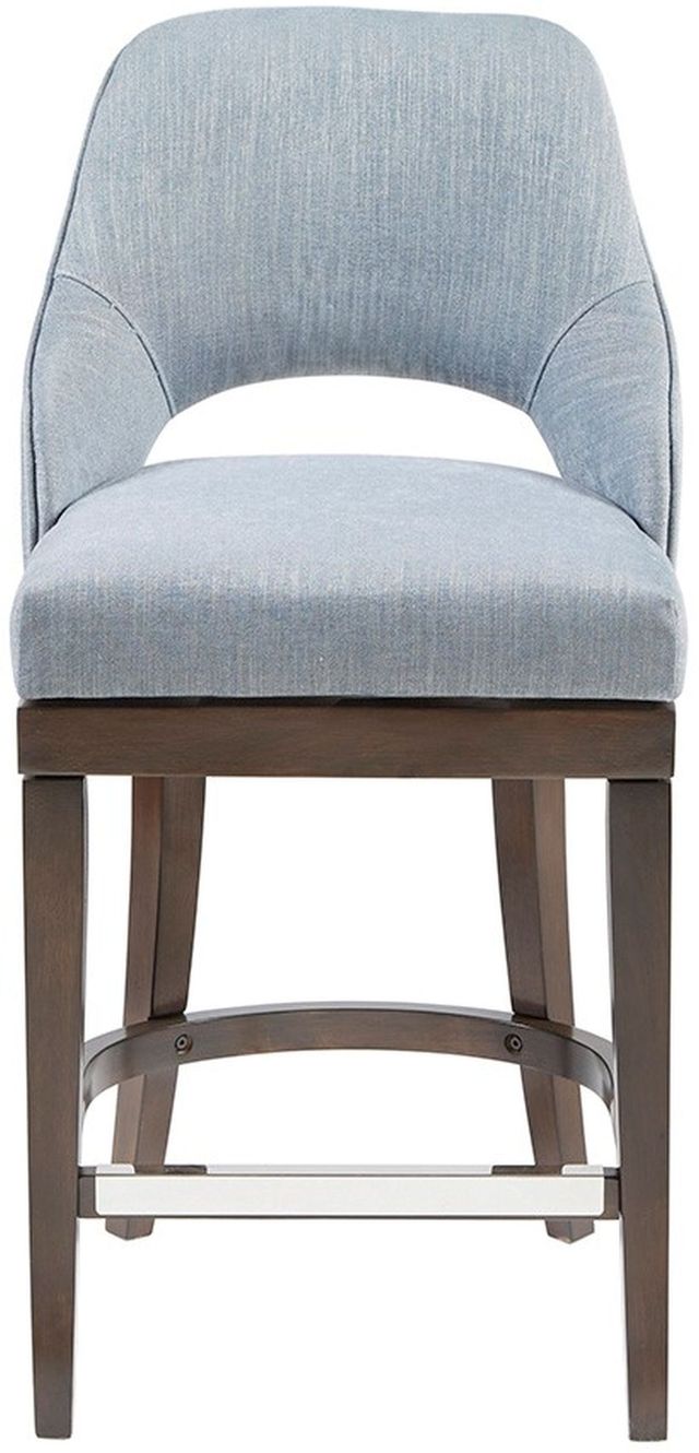 Olliix by Madison Park Blue Jillian Counter Stool with Swivel Seat ...