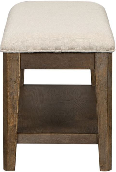 Liberty Furniture Artisan Prairie Aged Oak Upholstered Bench 3