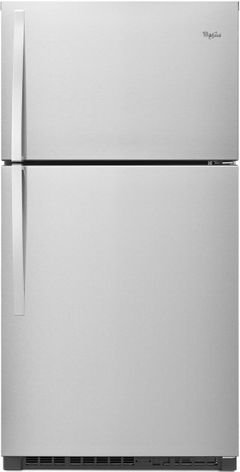 Whirlpool® 21.3 Cu. Ft. Monochromatic Stainless Steel Top Freezer Refrigerator