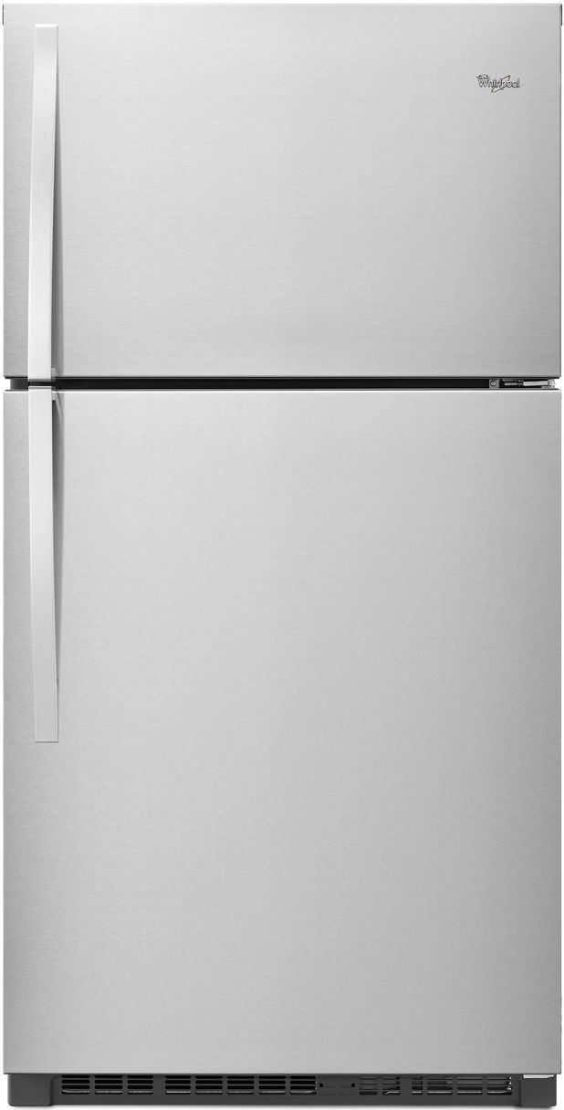Whirlpool® 21.3 Cu. Ft. Monochromatic Stainless Steel Top Freezer Refrigerator 21