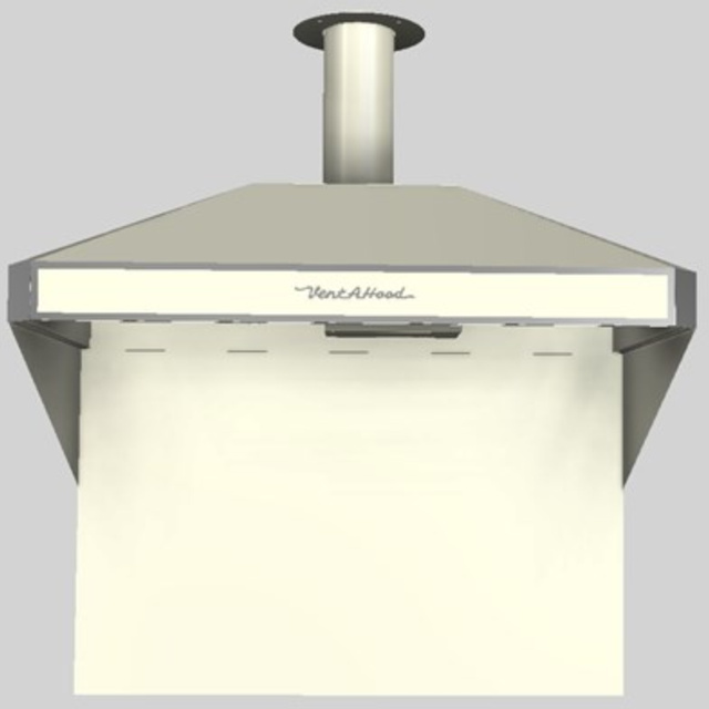 Vent-A-Hood® A Series 48" Retro Style Wall Mounted Range Hood-Biscuit