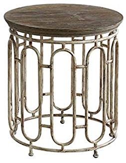Crestview Collection Allyson Textured Metal and Wood Set of Tables-2