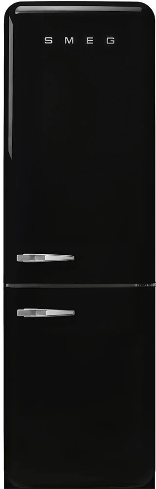 Smeg 50's Retro Style Aesthetic 11.7 Cu. Ft. Black Bottom Freezer Refrigerator