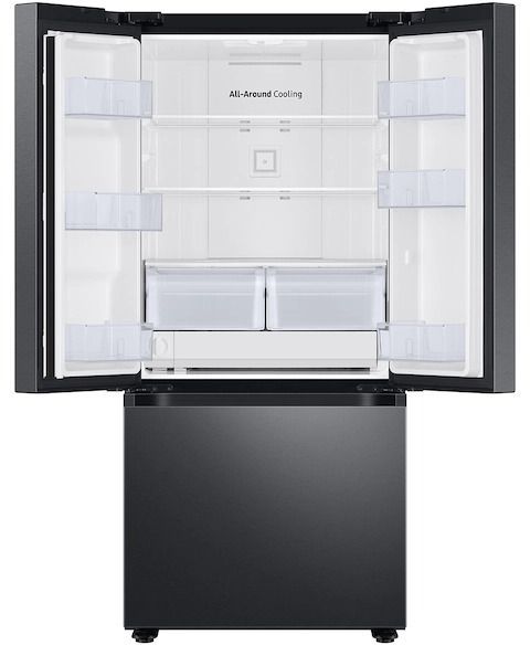 Samsung 22.0 Cu. Ft. Fingerprint Resistant Black Stainless Steel French Door Refrigerator 2