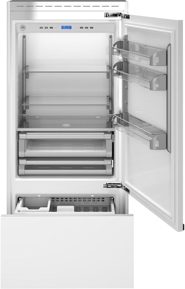 Bertazzoni Professional Series 17.7 Cu. Ft. Panel Ready Built In Bottom Mount Refrigerator 0