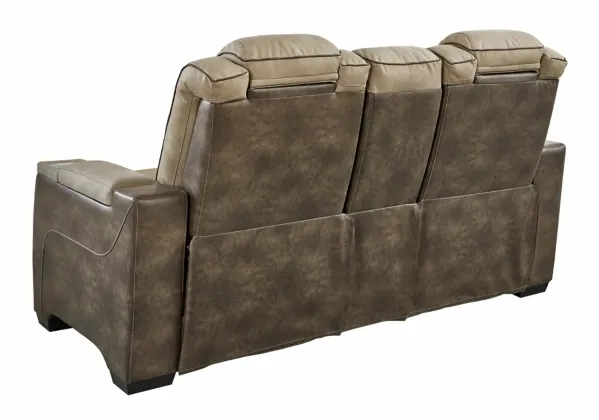 Signature Design by Ashley® Next-Gen DuraPella Two-tone Sand Power Reclining Loveseat with Console-3