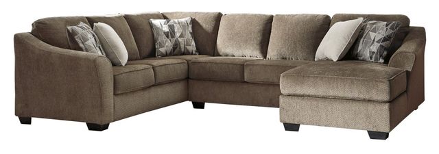 Benchcraft® Graftin 3-Piece Teak Sectional with Chaise-0