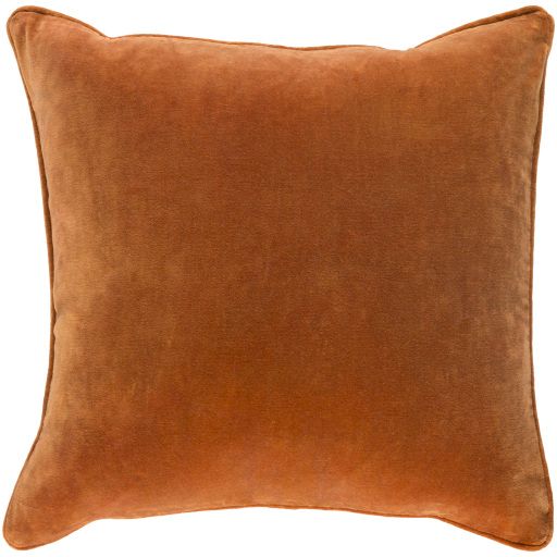 Surya Safflower Burnt Orange 22"x22" Pillow Shell with Down Insert-0