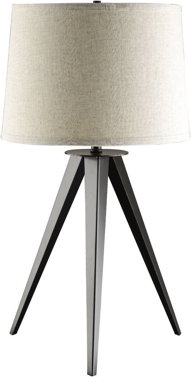 Coaster® Sabat Black And Light Grey Tripod Base Table Lamp-0